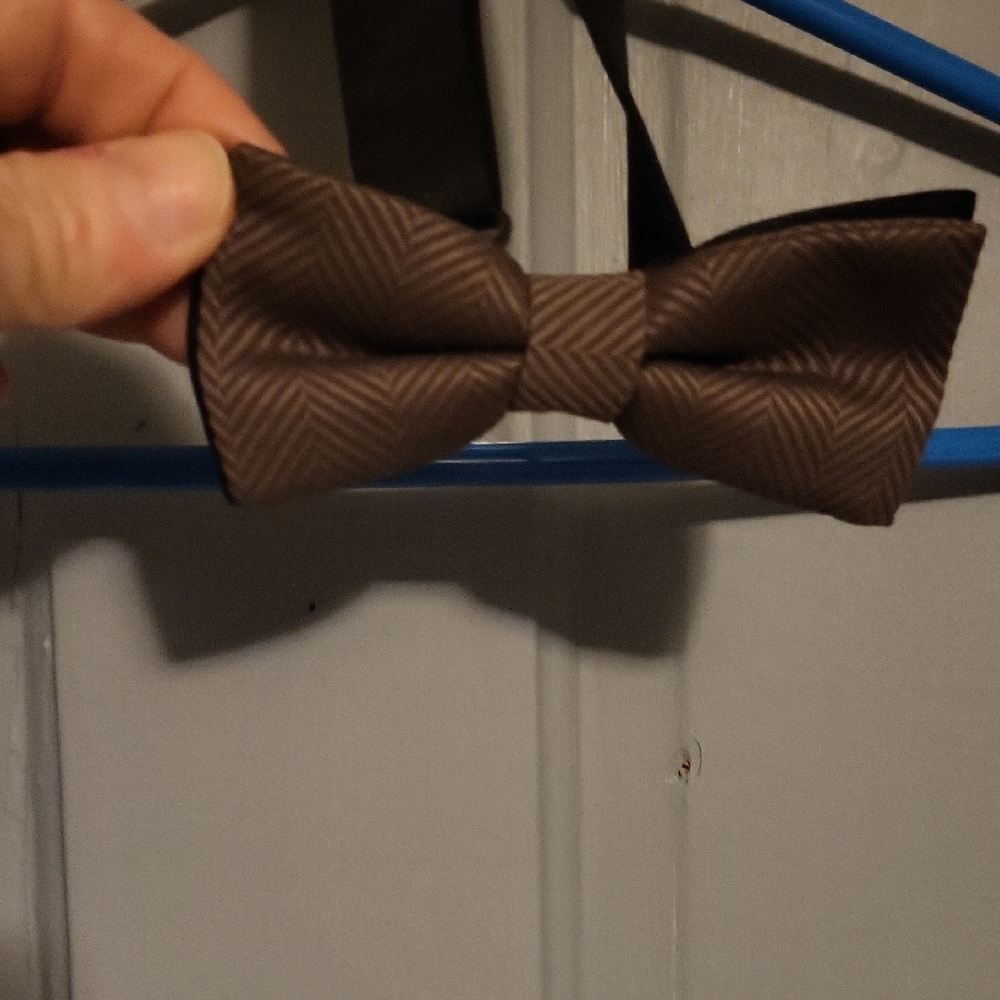 Brown Patterned Bow Tie